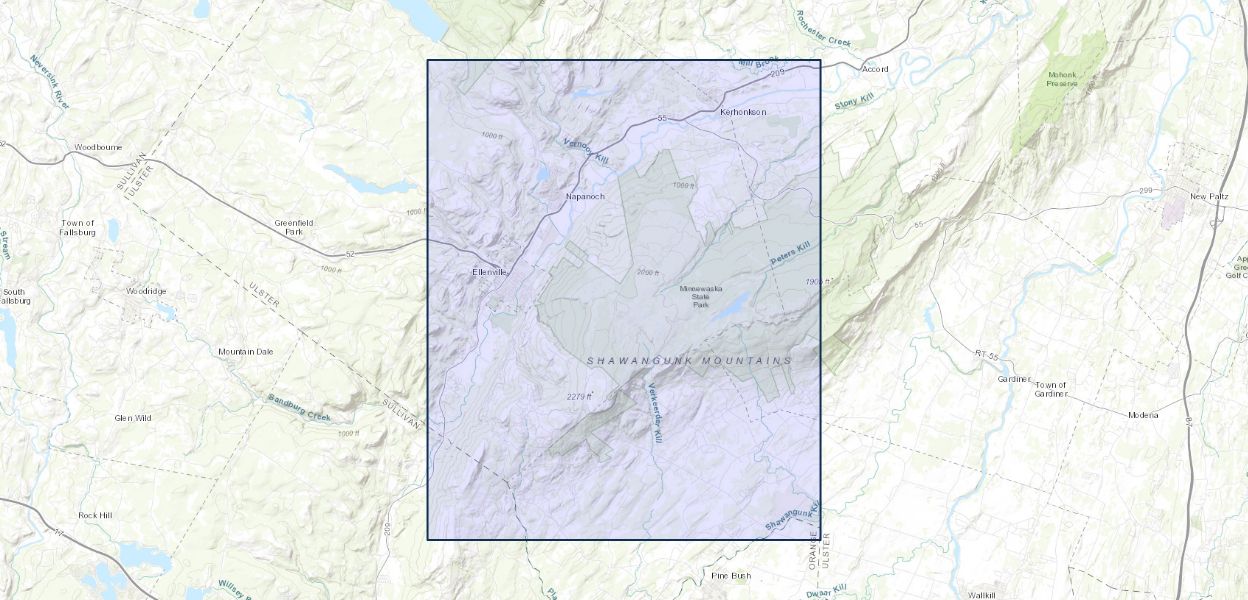 Preliminary geologic map and cross section of the Ellenville and