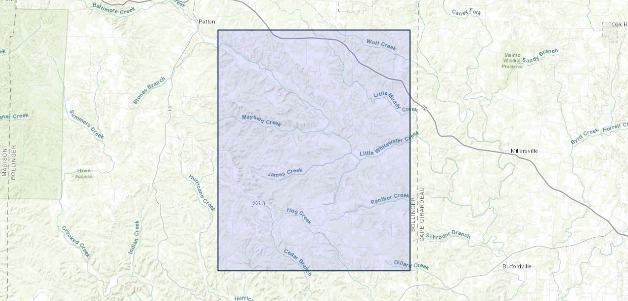 Geologic map of the Scopus Quadrangle, Bollinger County, Missouri | U.S ...