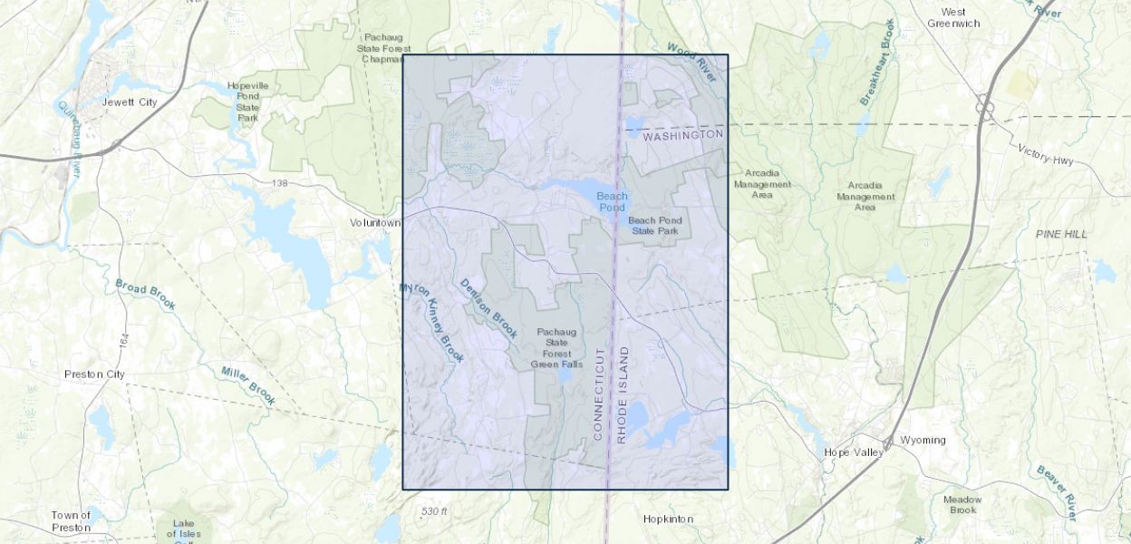 map of the Voluntown quadrangle, Connecticut and Rhode