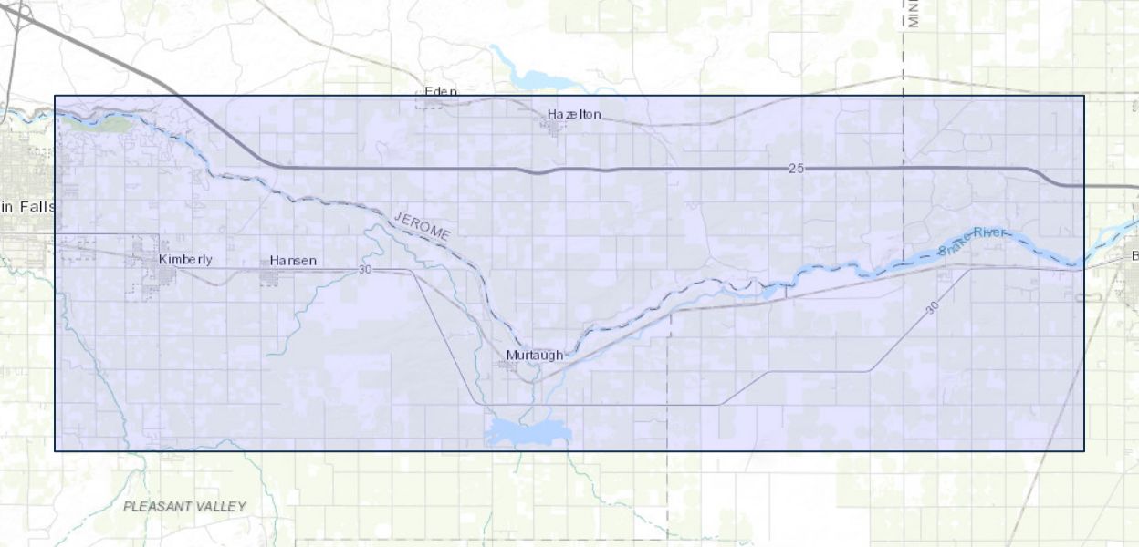 Geologic map and profile of the north wall of the Snake River Canyon