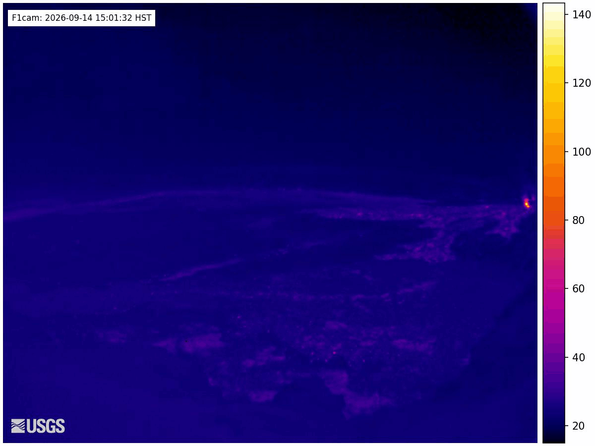 Color animated gif showing lava flows on crater floor