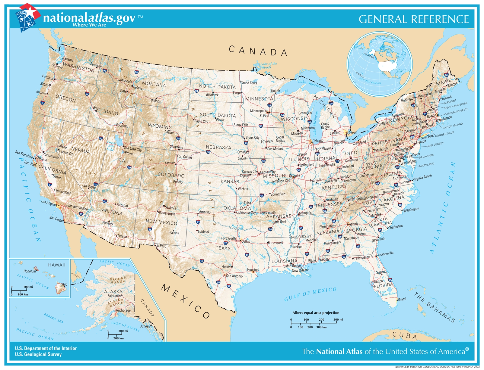General Reference Printable Map | U.S. Geological Survey