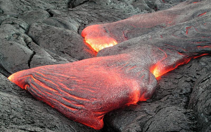 Photo of toe of lava