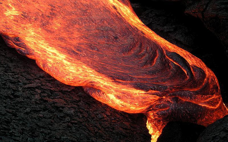 Photo of toe of lava