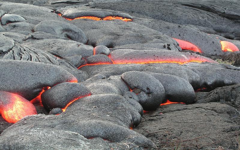 Photo of toe of lava