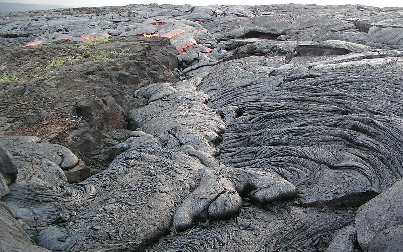 Photo of toe of lava