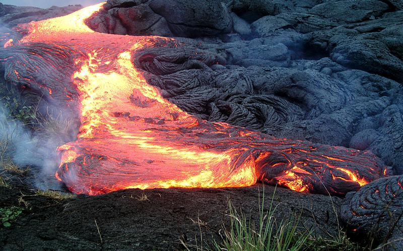 Photo of toe of lava