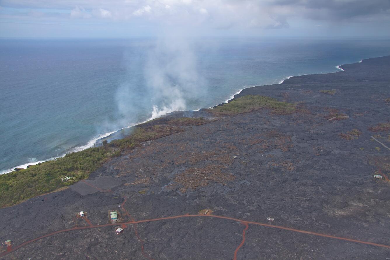 Image: Lava Reaching the Coast