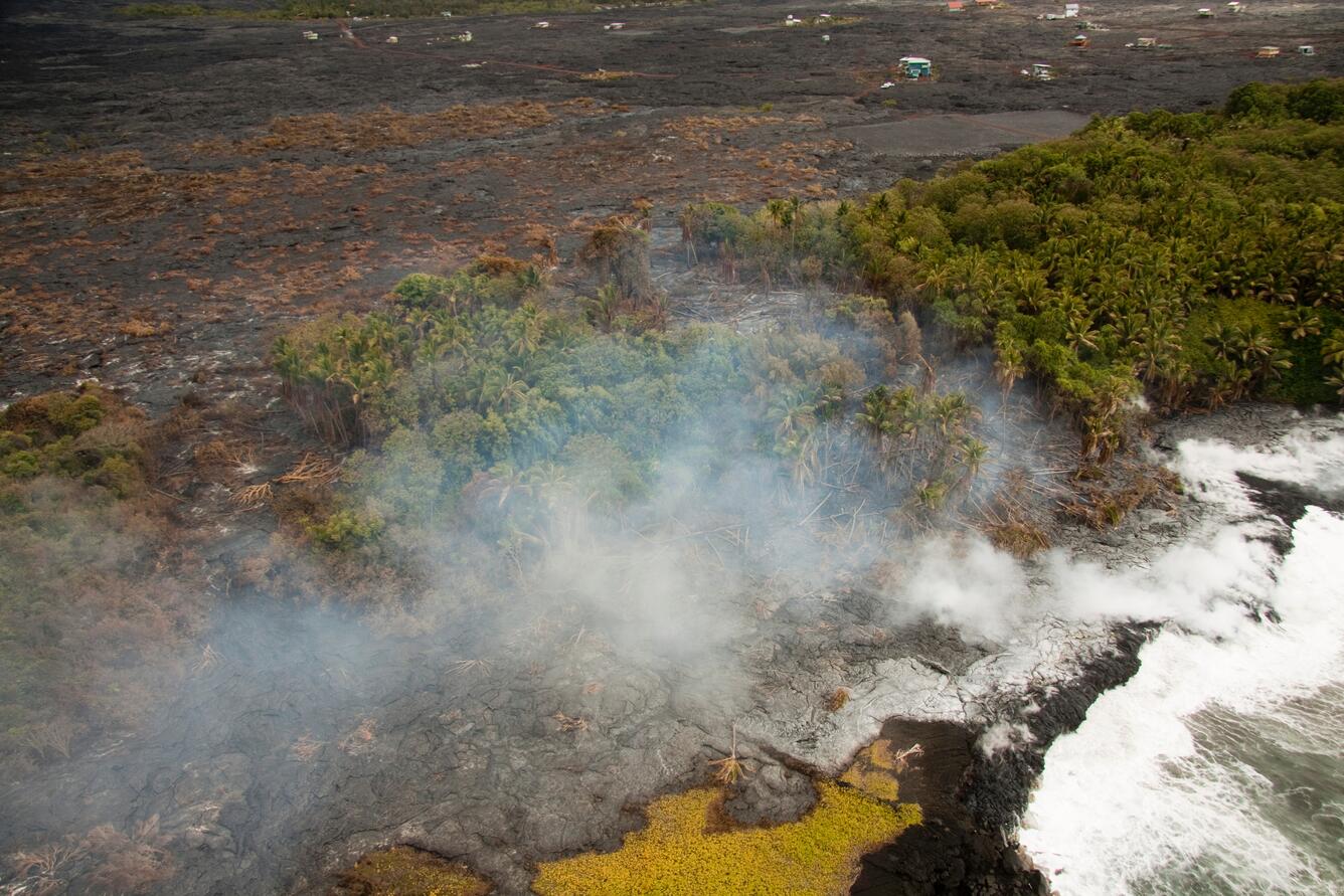 Image: Lava Reaching the Ocean