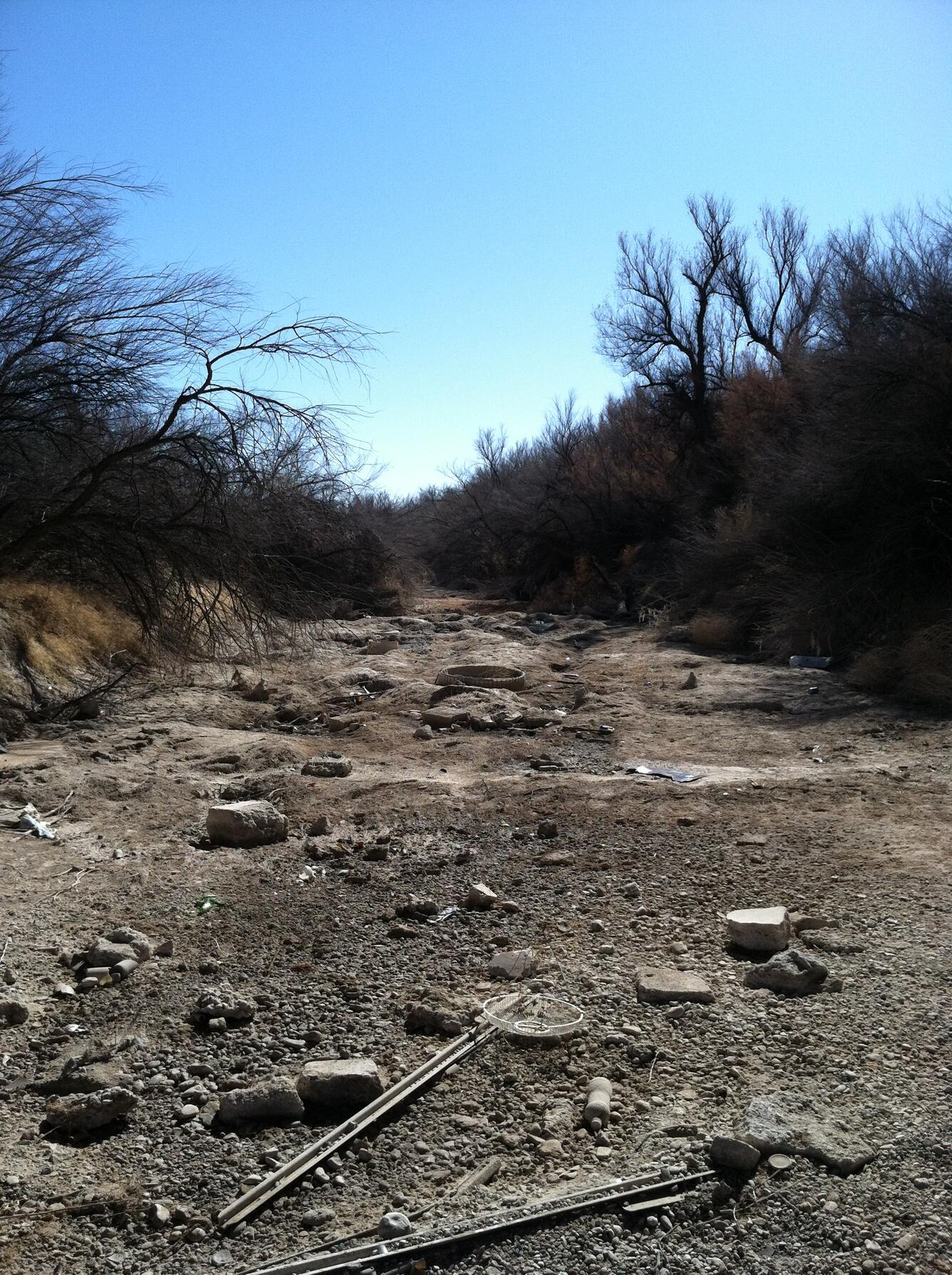 Pecos River at Hwy 3398, TX - Downstream view