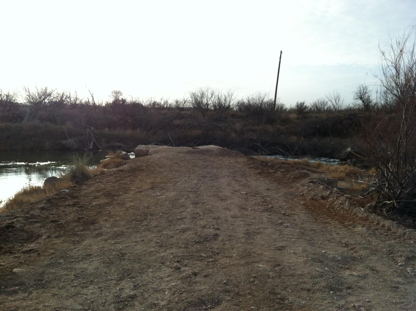 Pecos River above Hwy 190 near Iraan, TX