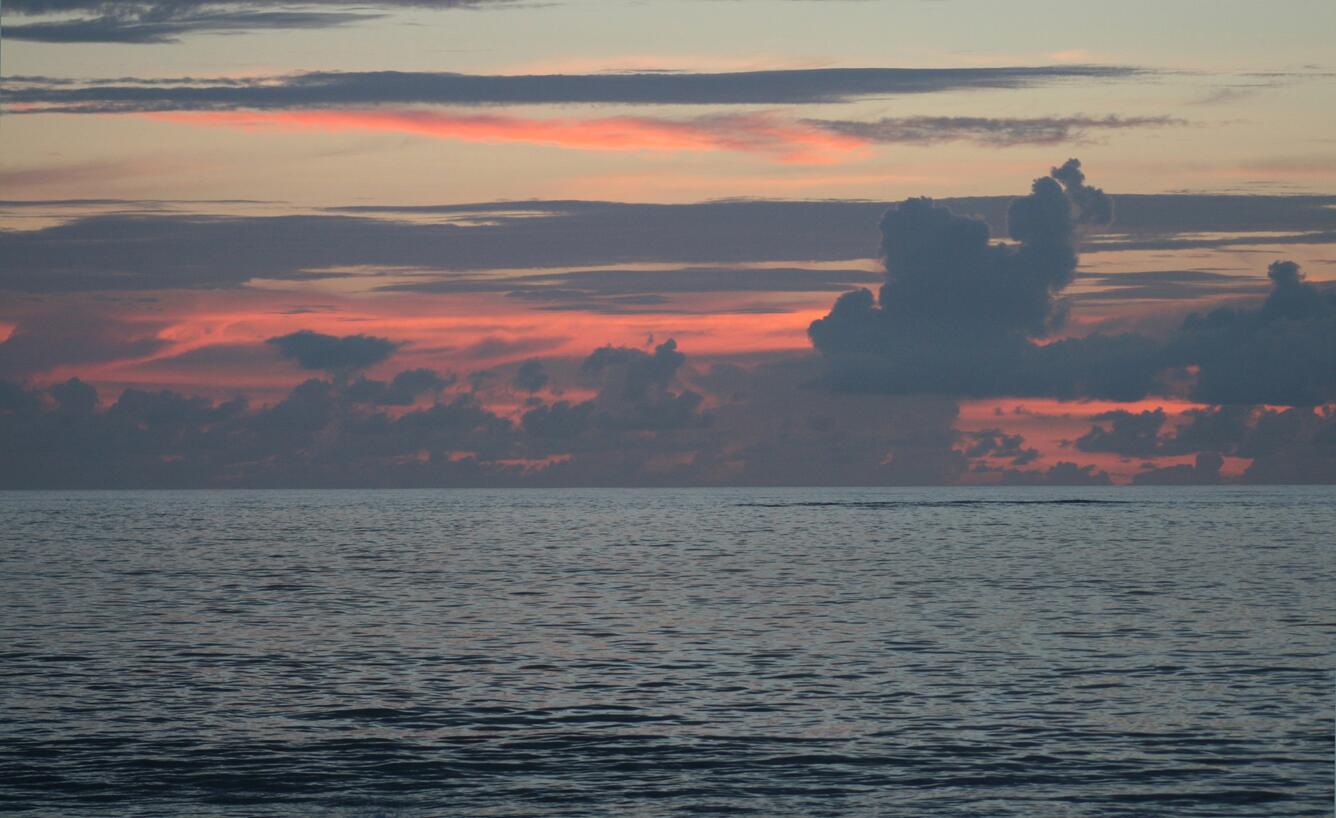 Image: Red Morning Sunrise on Atlantic Ocean