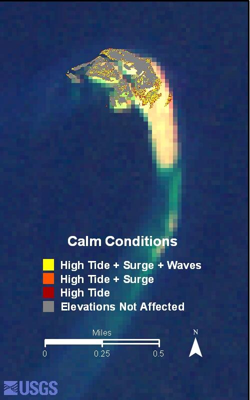 Image: Modeled Scenarios--Calm Weather: Breton Island