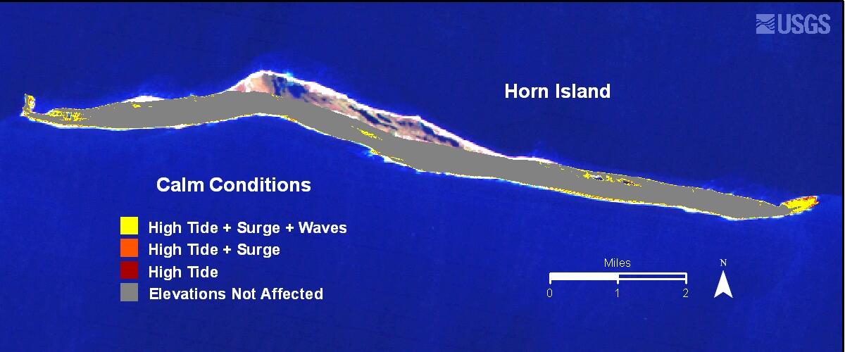 Image: Modeled Scenarios--Calm Weather: Horn Island