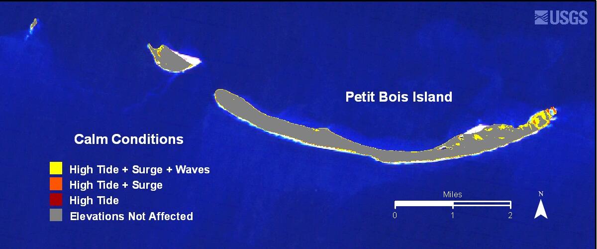 Image: Modeled Scenarios--Calm Weather: Petit Bois