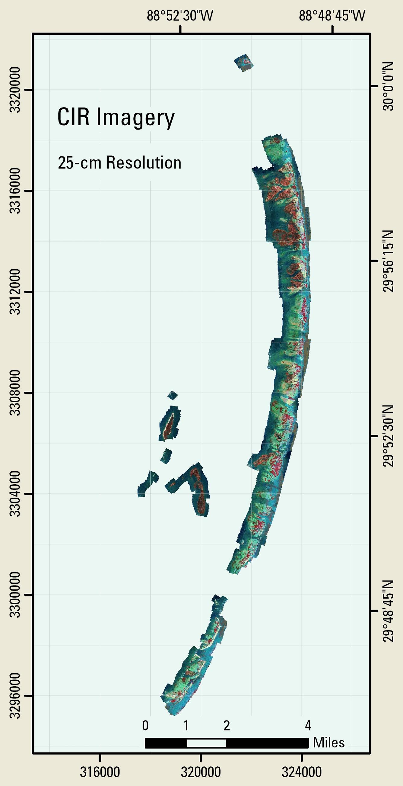 Image: Chandeleur Islands CIR imagery (March 2010)