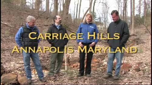 video thumbnail: Stream restoration, sediment TMDLs issues, and riparian vegetation in urban gullies flowing into the Chesapeake Bay, Carriage Hills, Maryland