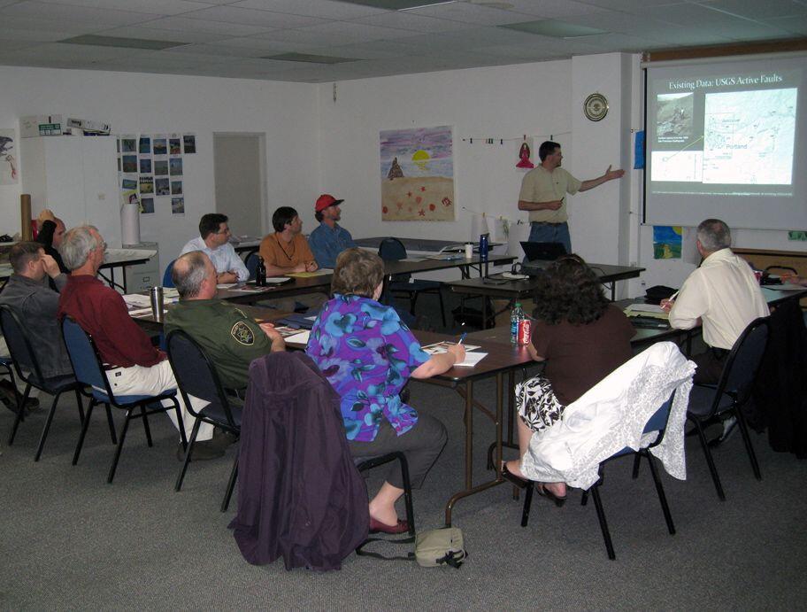 Image: Oregon Department of Geology and Mineral Industries Workshop
