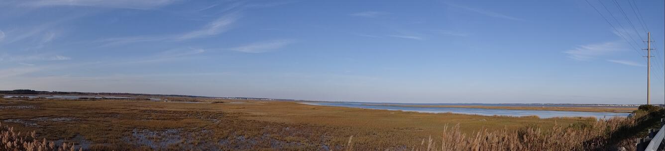 Image: Panorama of Chincoteague Channel Marshes