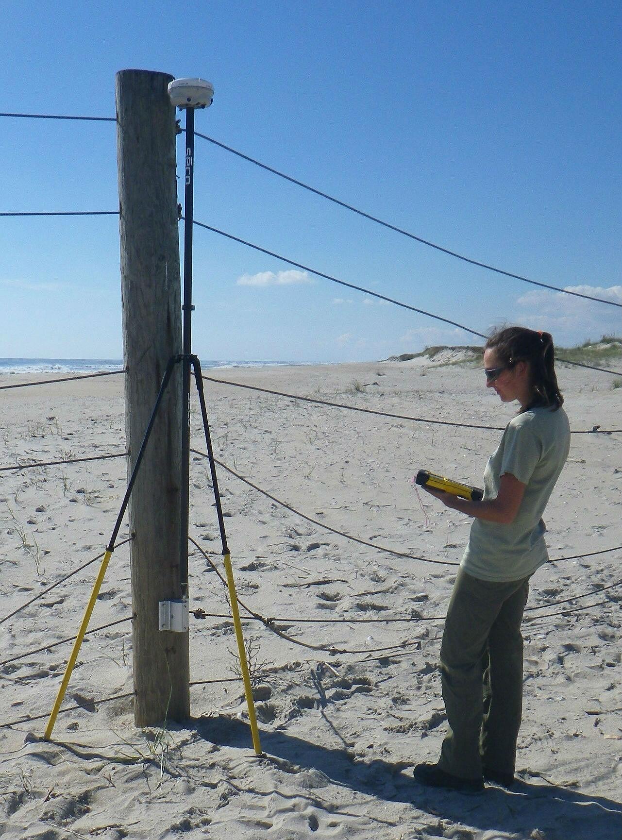 Image: SWaTH Bracket GPS survey, Assateague Island