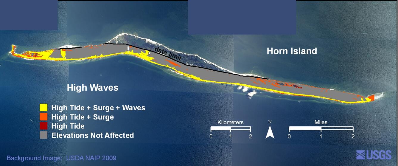 Image: Horn Island high waves weather scenario
