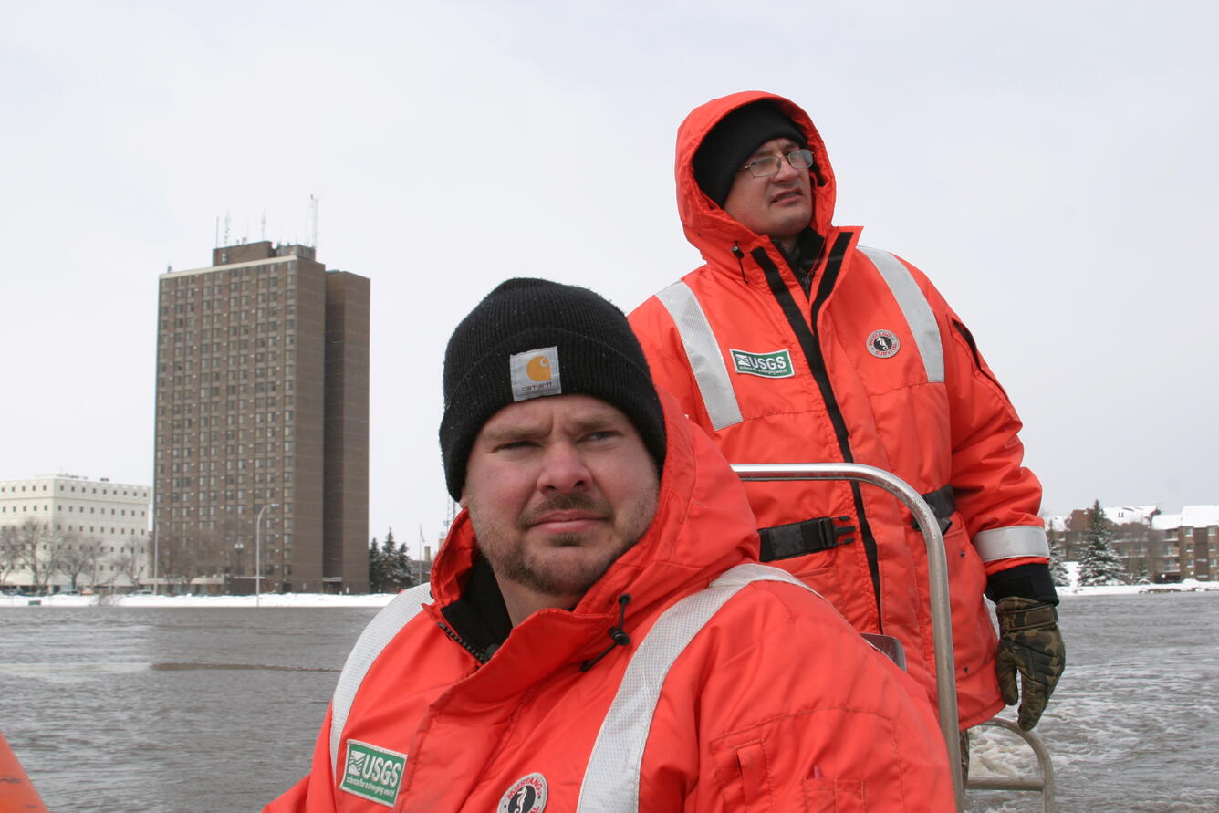 Image: USGS Crews Measure Historic Flooding in Fargo, ND
