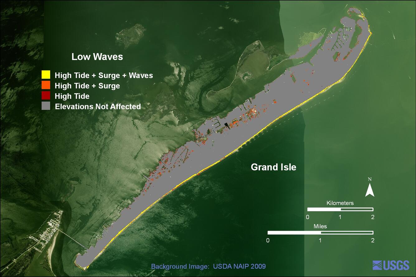 Image: Grand Isle calm conditions weather scenario