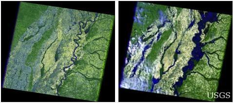 Image: Mississippi River near Tennessee, Kentucky, Missouri, Arkansas