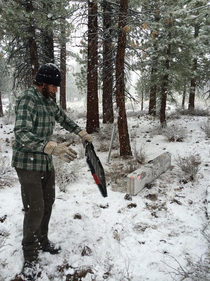 Image: Installing Magnetotelluric Equipment in the Snow