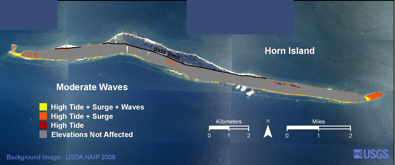 Image: Horn Island moderate waves weather scenario