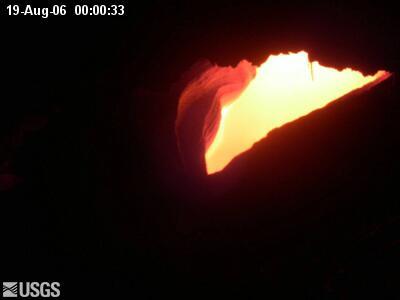 video thumbnail: Lava Level Change in PKK Tube Skylight (August 19, 2006)