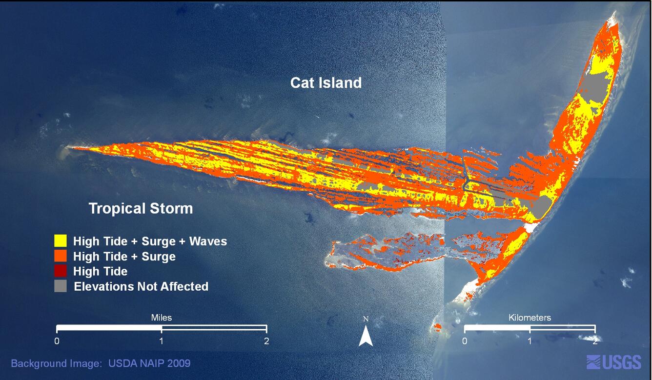 Image: Cat Island tropical storm weather scenario