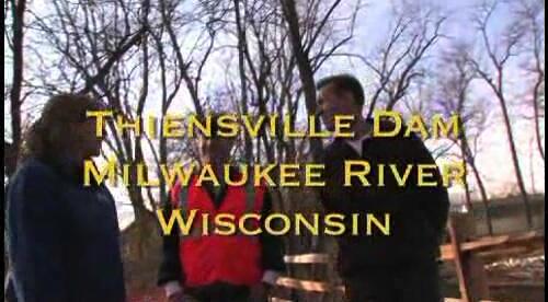video thumbnail: Fishway allows fish to bypass dam, Milwaukee River at Thiensville, Wisconsin