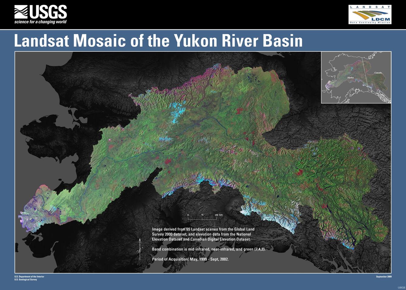 Image: Landsat Mosaic of the Yukon River Basin 