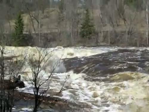 video thumbnail: Big Fork River at Big Falls, Minnesota, April 13, 2011