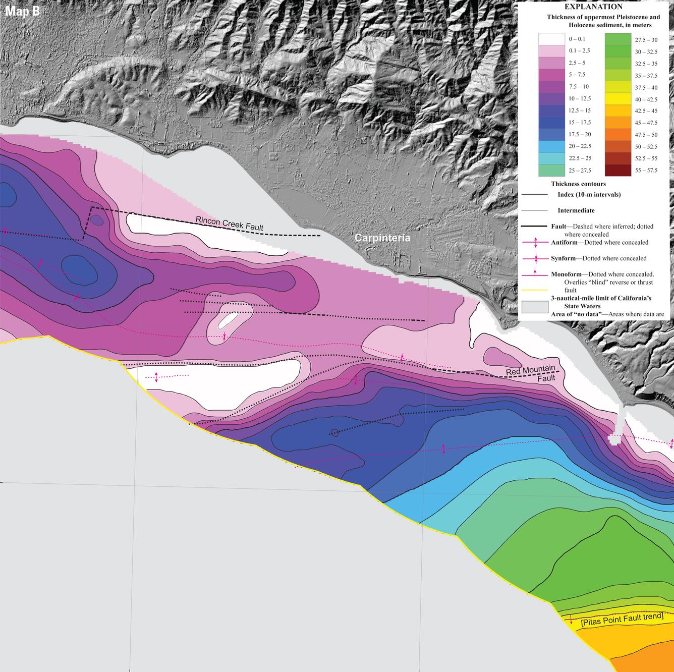 Image: Sediment Thickness Map Excerpt