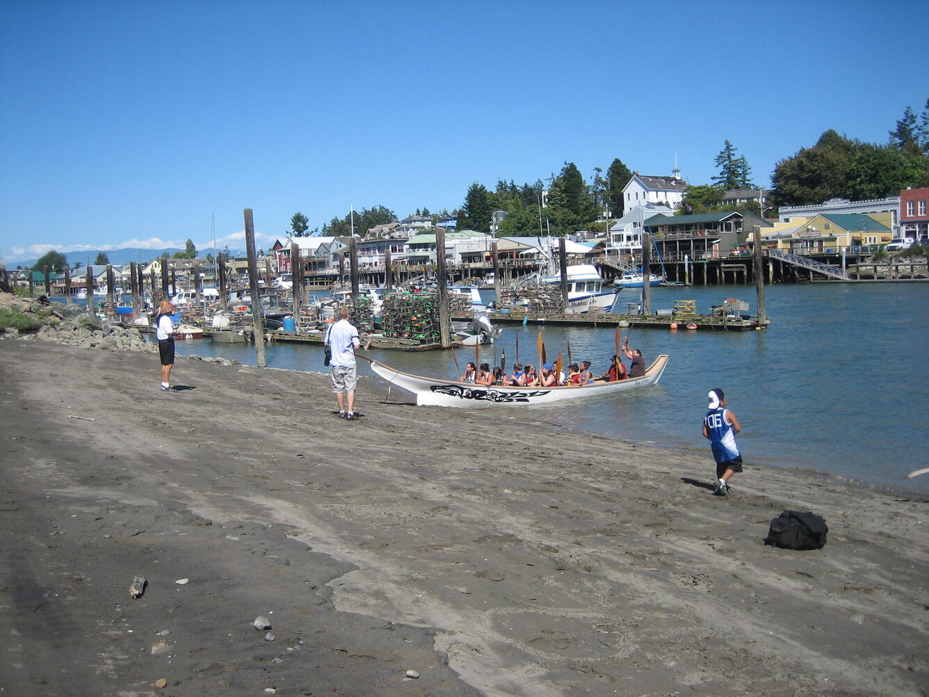 Image: Canoe Arriving at Swinomish