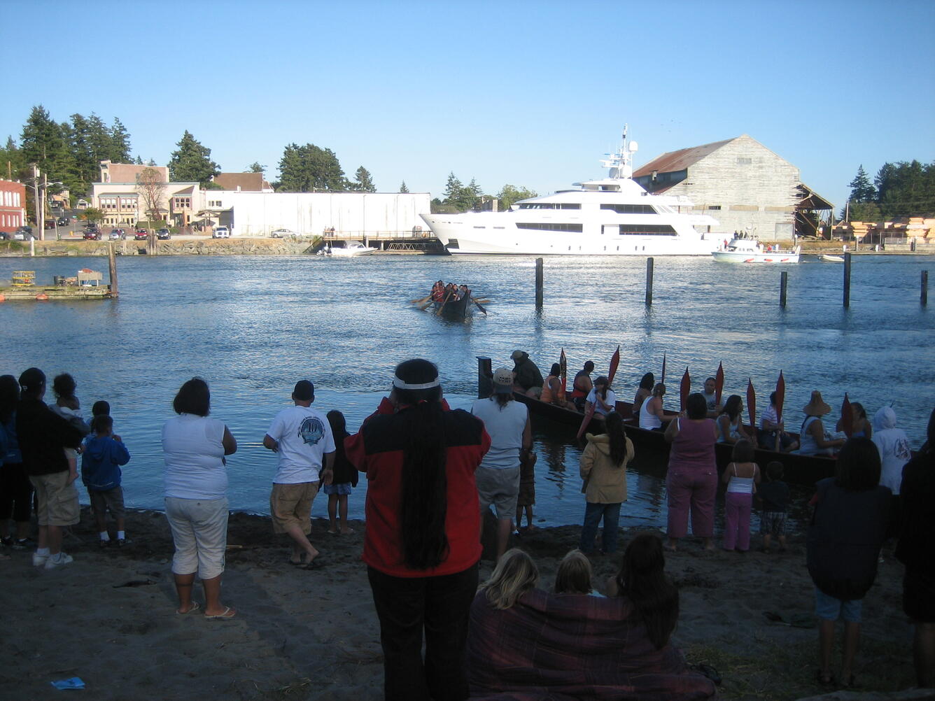 Image: Canoe Arriving at Swinomish