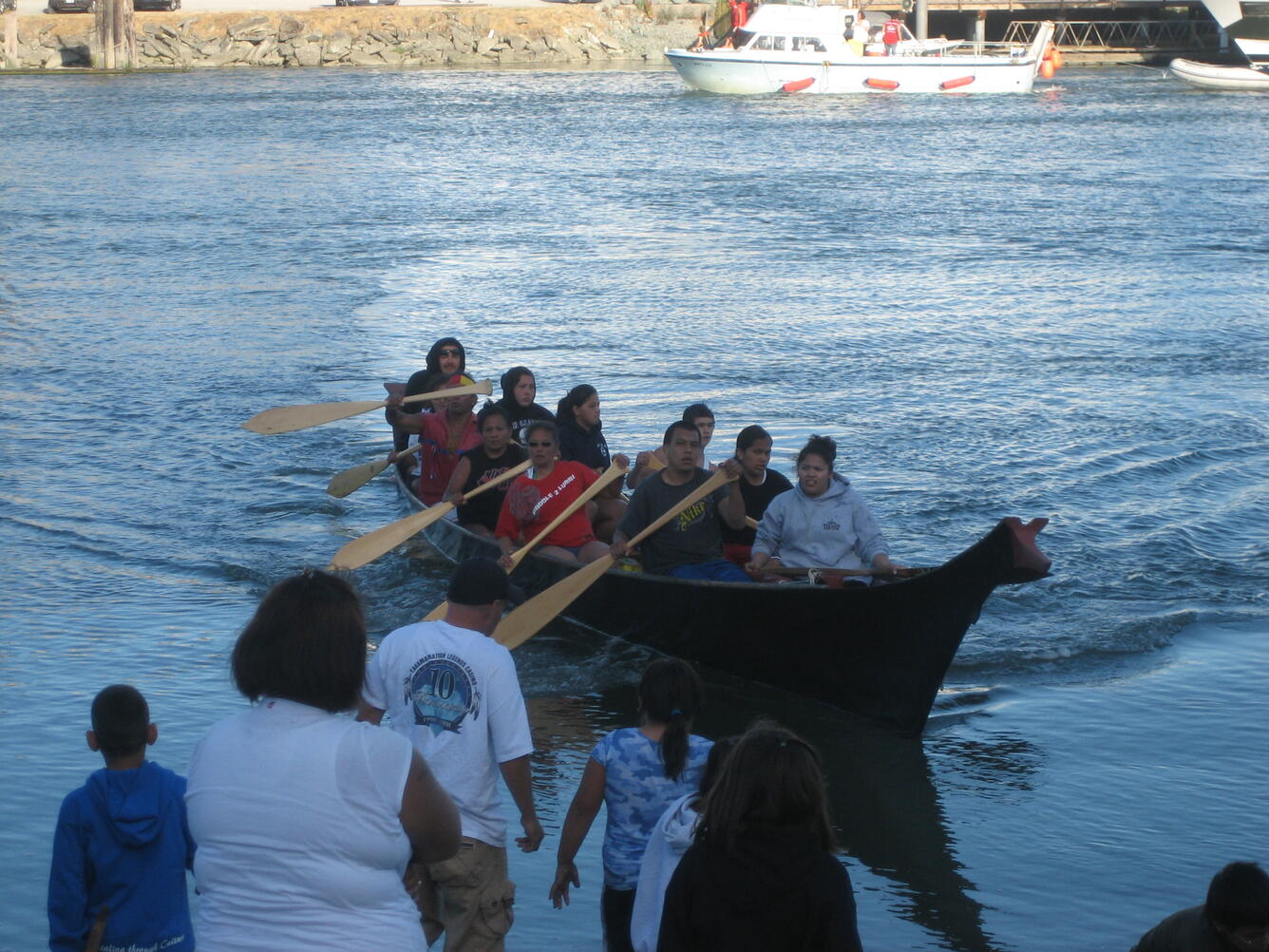 Image: Canoe Arriving at Swinomish