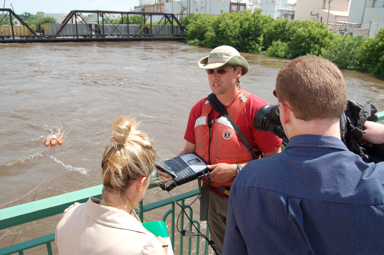 Image: USGS Interview, Channel 2, Cedar Rapids, IA