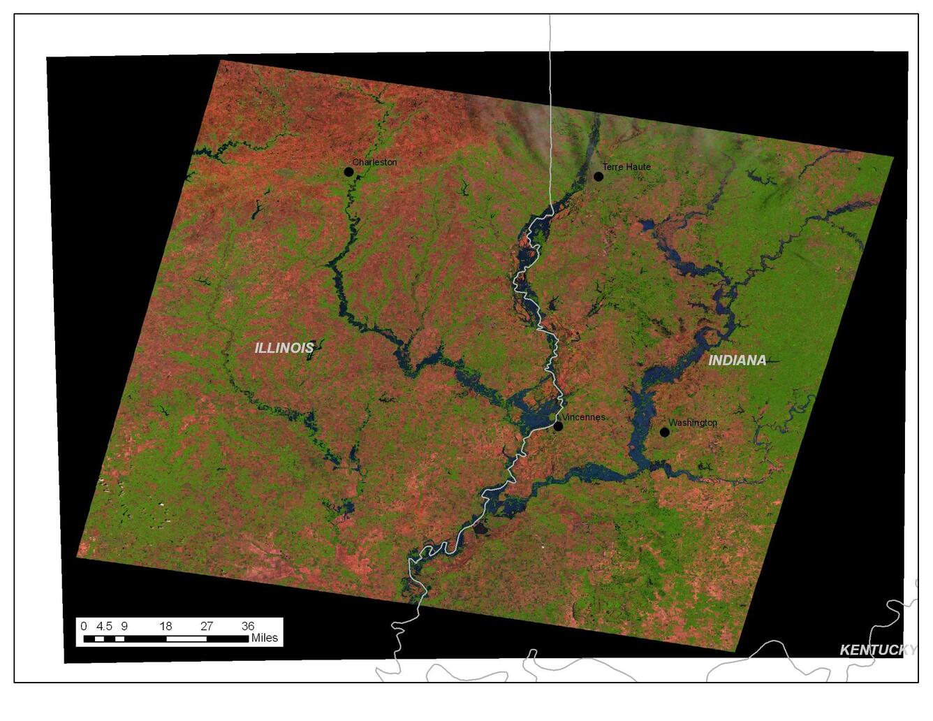Image: Satellite Imagery of Indiana, June 11, 2008