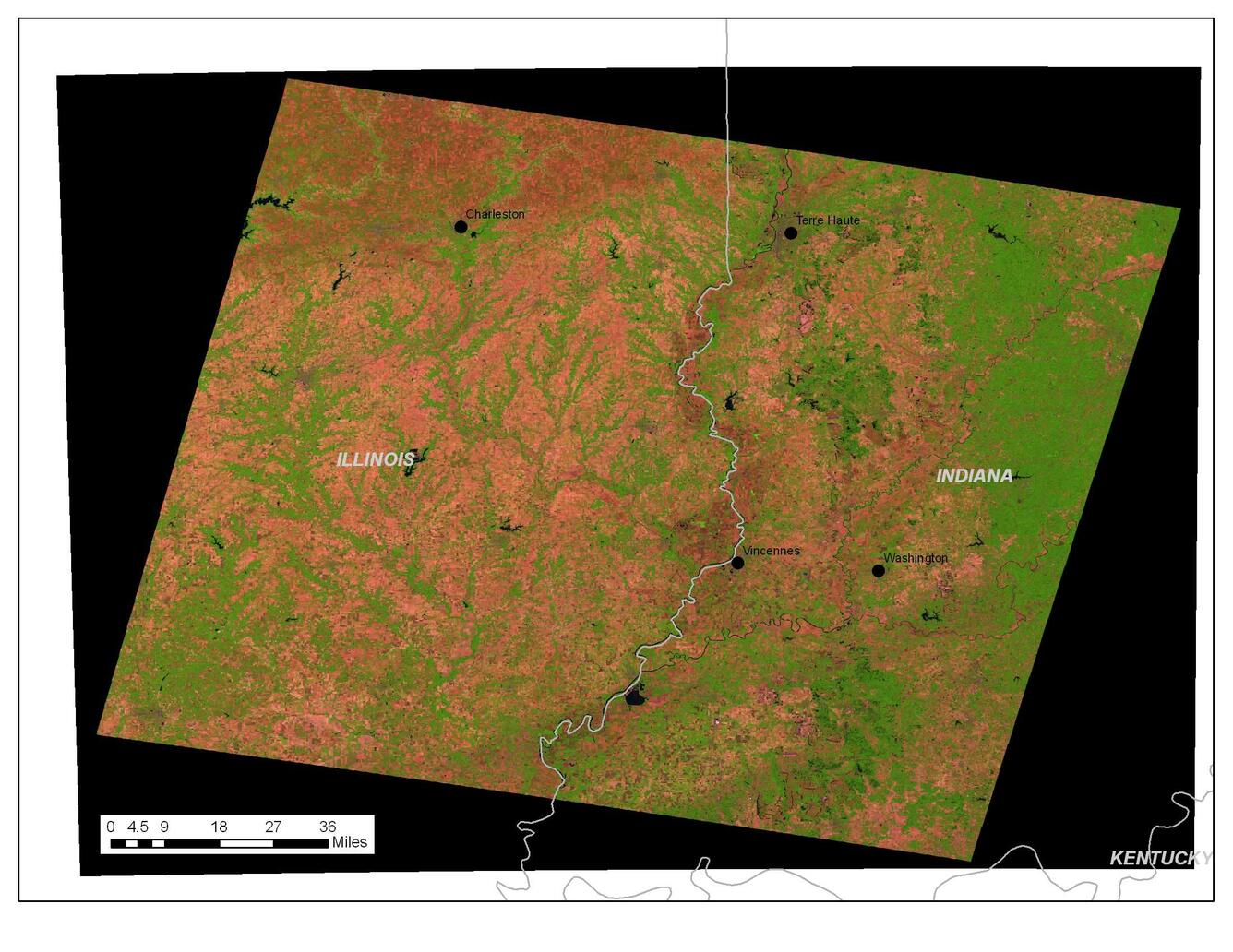 Image: Satellite Imagery of Indiana, June 2007