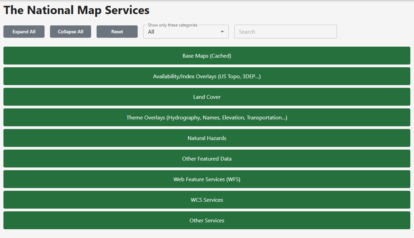 The National Map Services