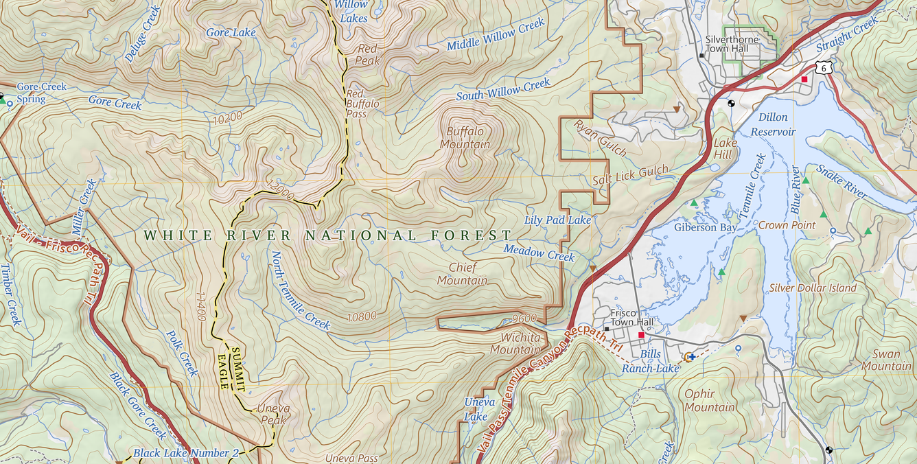 100K OnDemand Topo - Vail Quadrangle - Frisco Colorado - Map - 2025