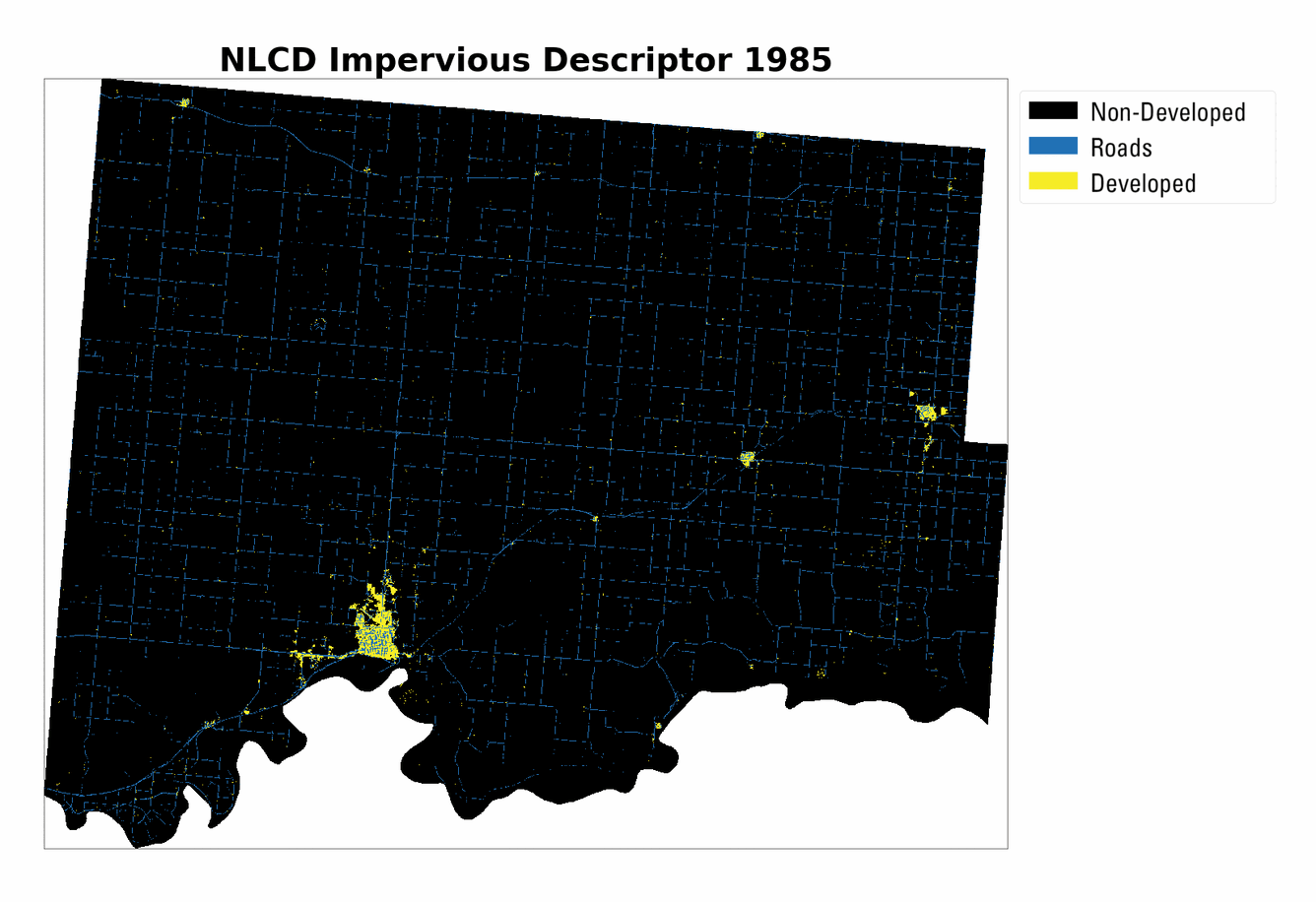 An animation on a black background with yellows and blues