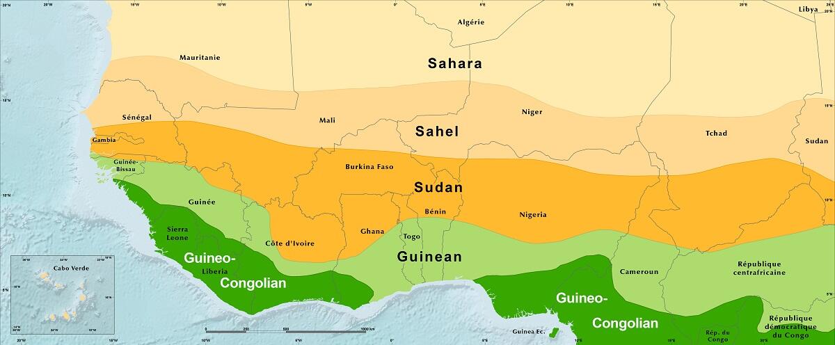 Bioclimatic regions of West Africa