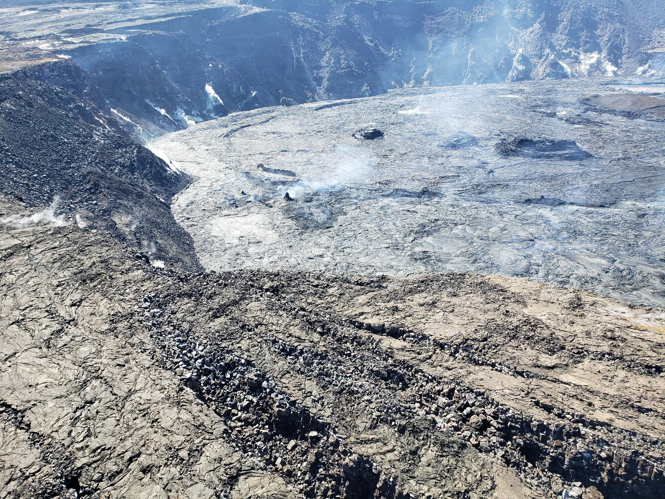 Color photograph of lava lake