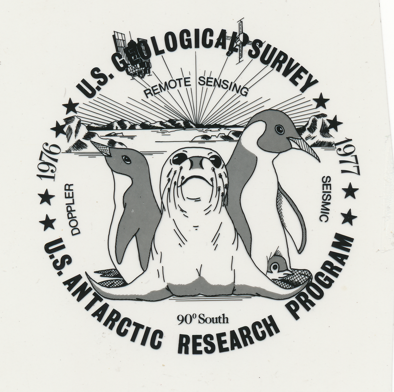 Transparent acrylic print. 1976–77. Doppler (Geoceiver) Surveys. Ross Ice Shelf Project (RISP)