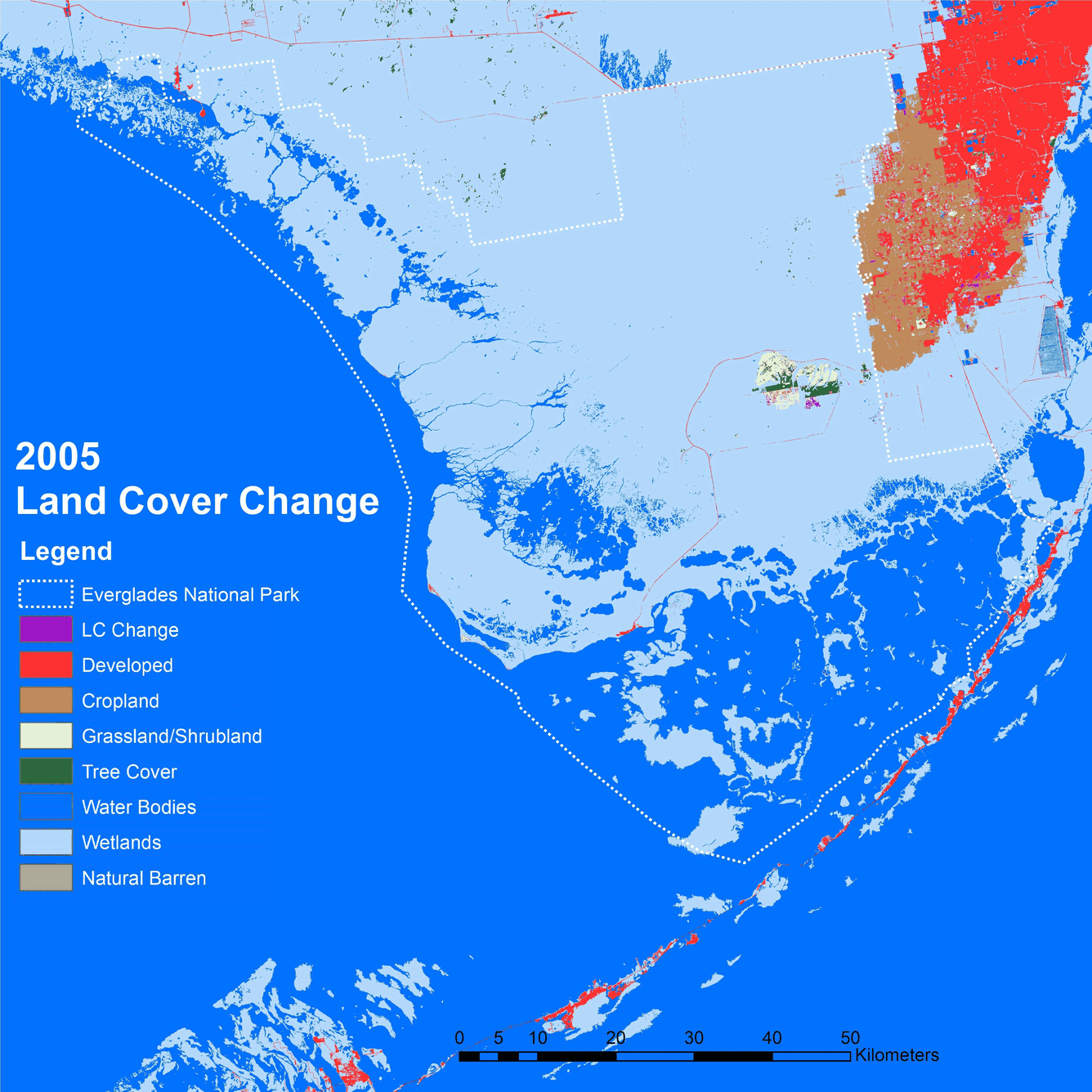 Animation of Land Change in Florida Everglades, 2005
