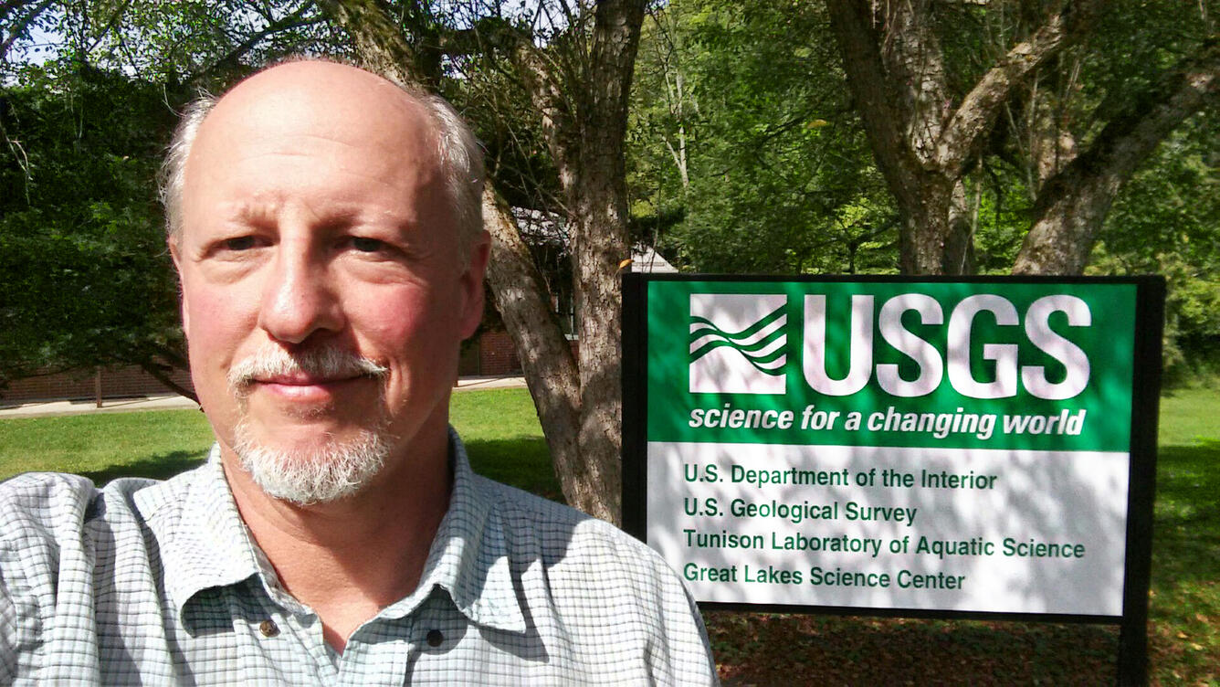 James McKenna outside the Lake Michigan Ecological Research Station